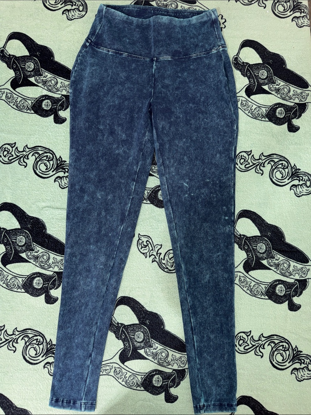 NWOT High-Waist Blue Women’s Leggings - Stretchy Comfort